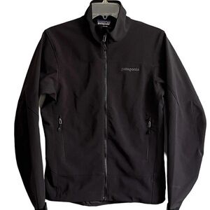 Patagonia Soft Shell Polartec Full Zip Black Jacket Mens S